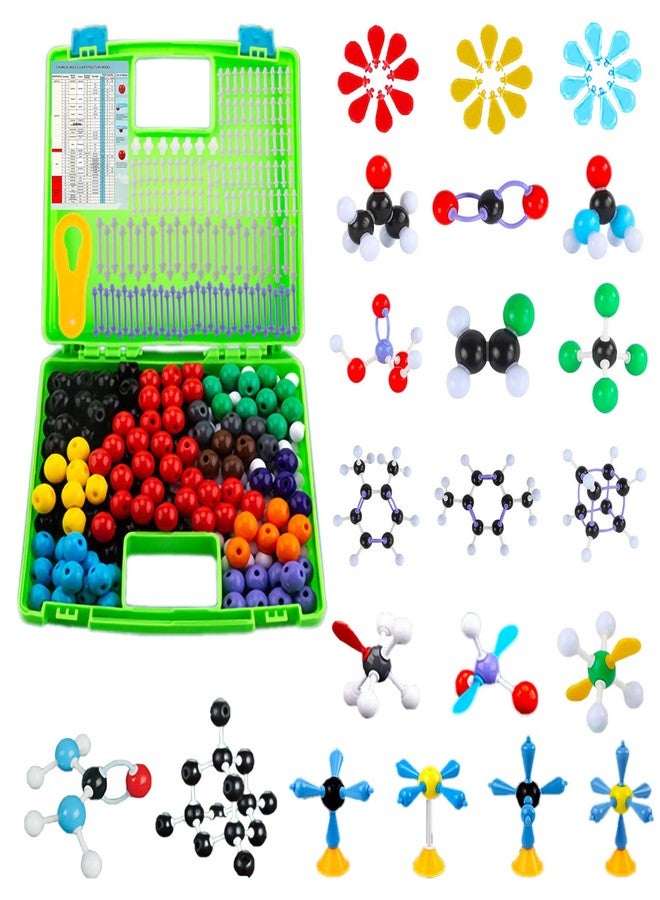 EXBEPE Comprehensive Chemistry Molecular Model Kit 406pc Organic and Inorganic STEM Set,Middle,High School,and College Supplies, Educational Science Set Learning Structure and Reactions Student Gifts - Image 1